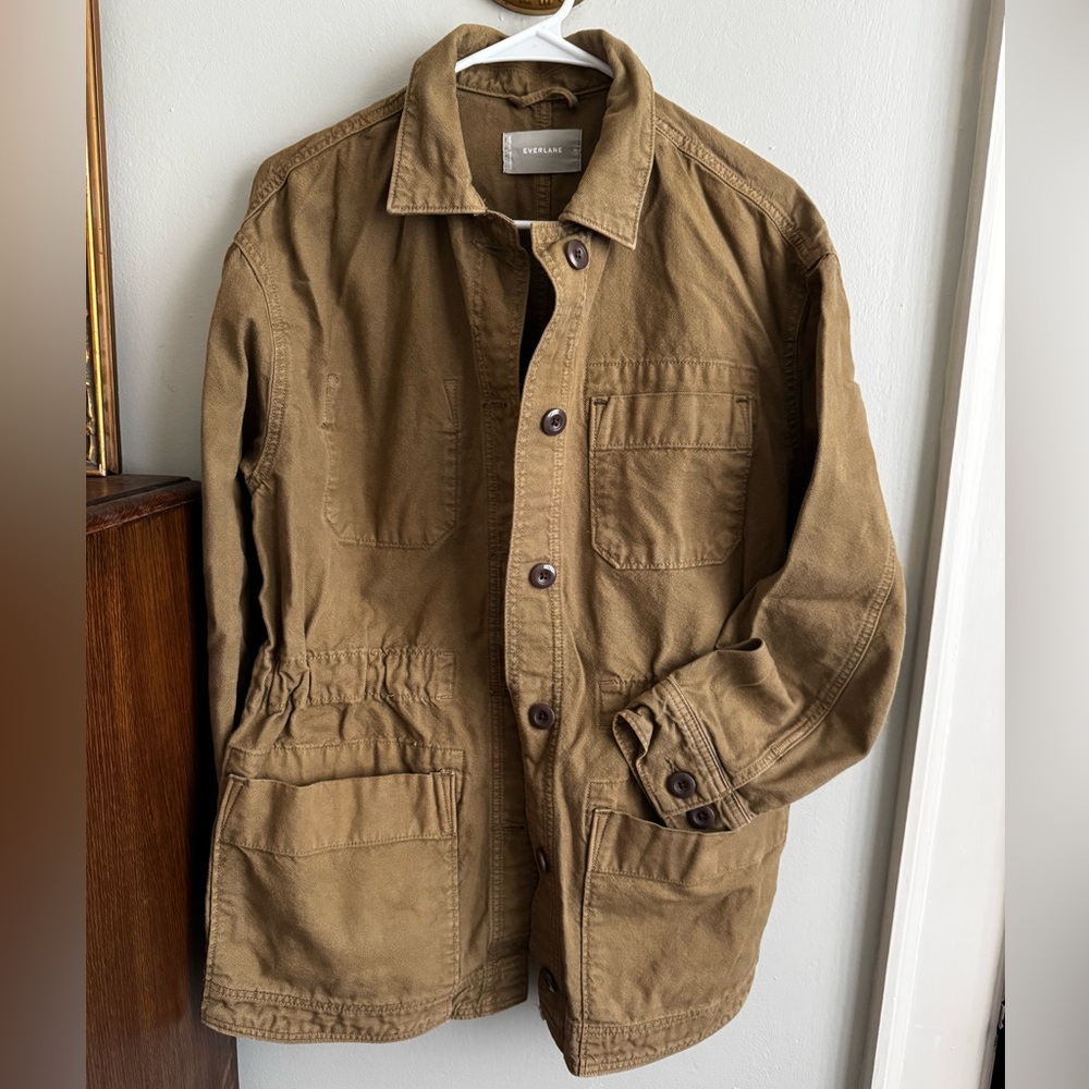 Cinchable Canvas Chore Cotton Utility Jacket by Everlane M
